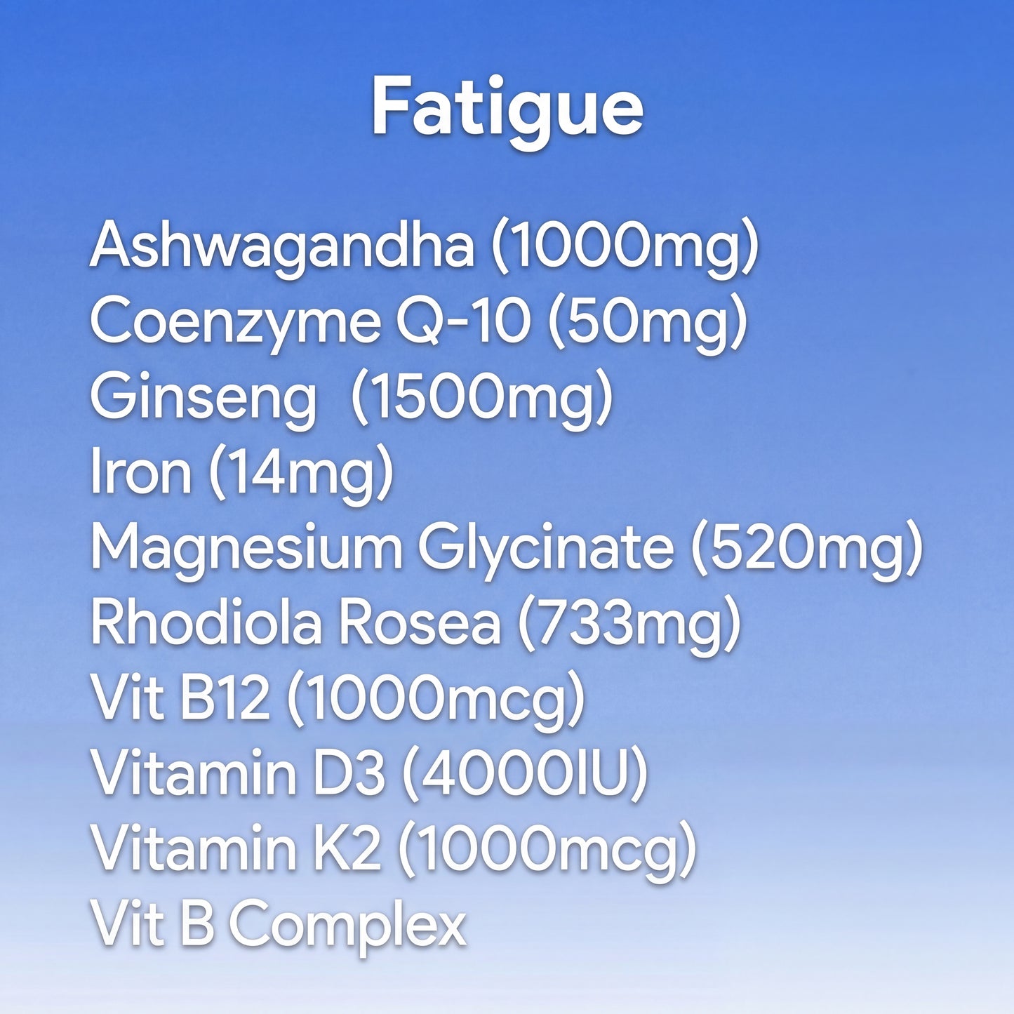 Female Fatigue Pack